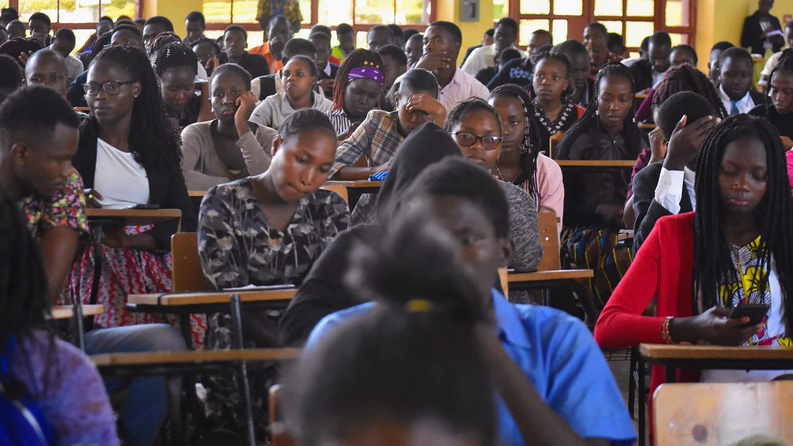 MMUST Christian Union students worshipping together